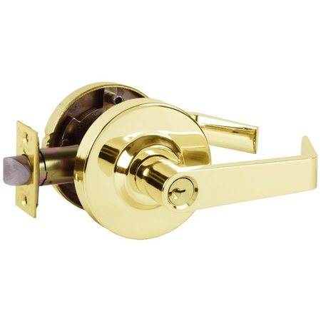 ARROW Grade 2 Cylindrical Lock, Storeroom Function, Key in Lever Cylinder, Sierra Lever, 3-11/32-in Rose D MLX82-SR-03